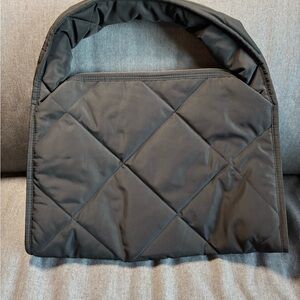 Black Quilted Men’s Tote Bag